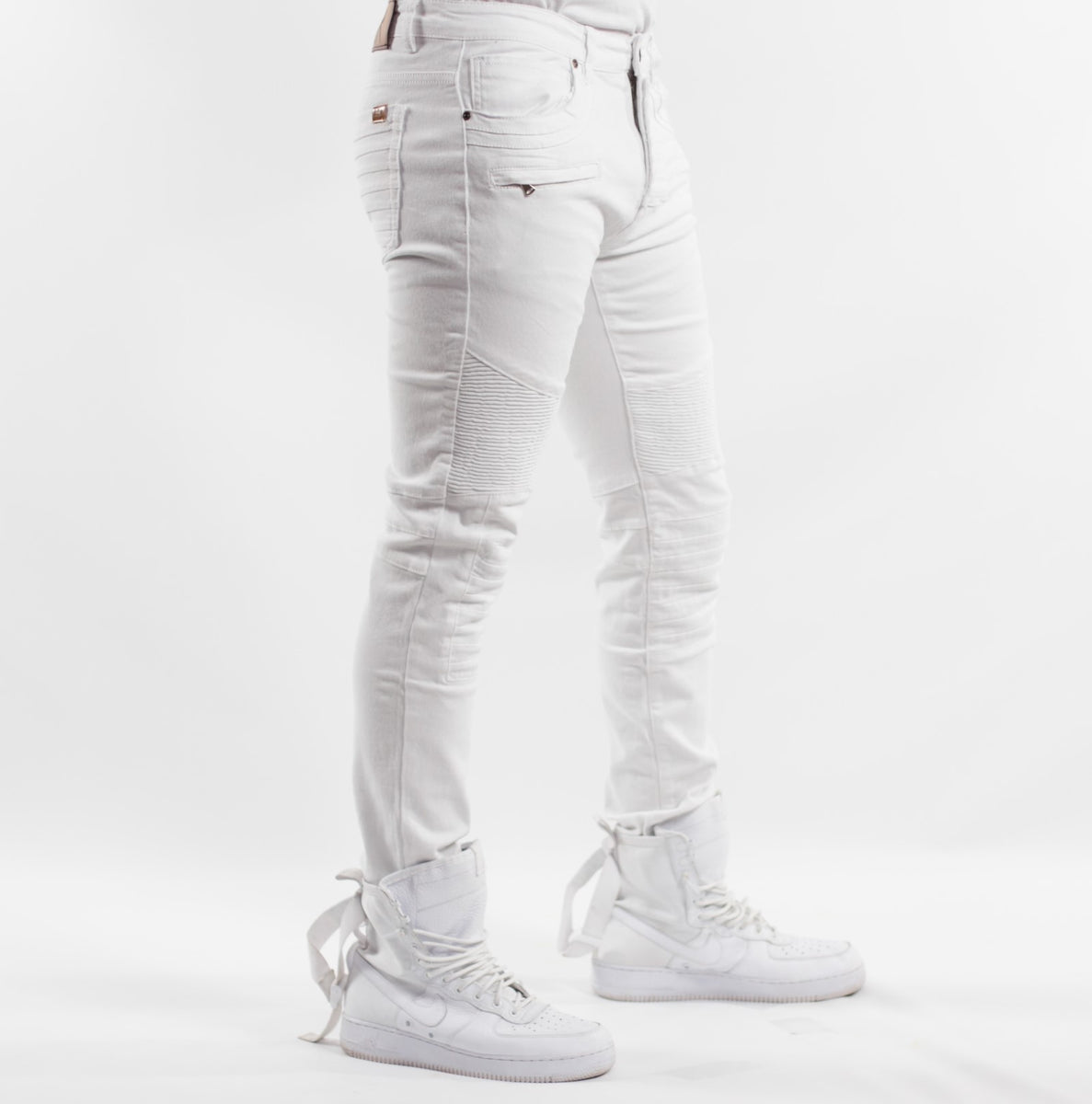 Ribbed Denim Jeans (White) – Ubuntu Revolution