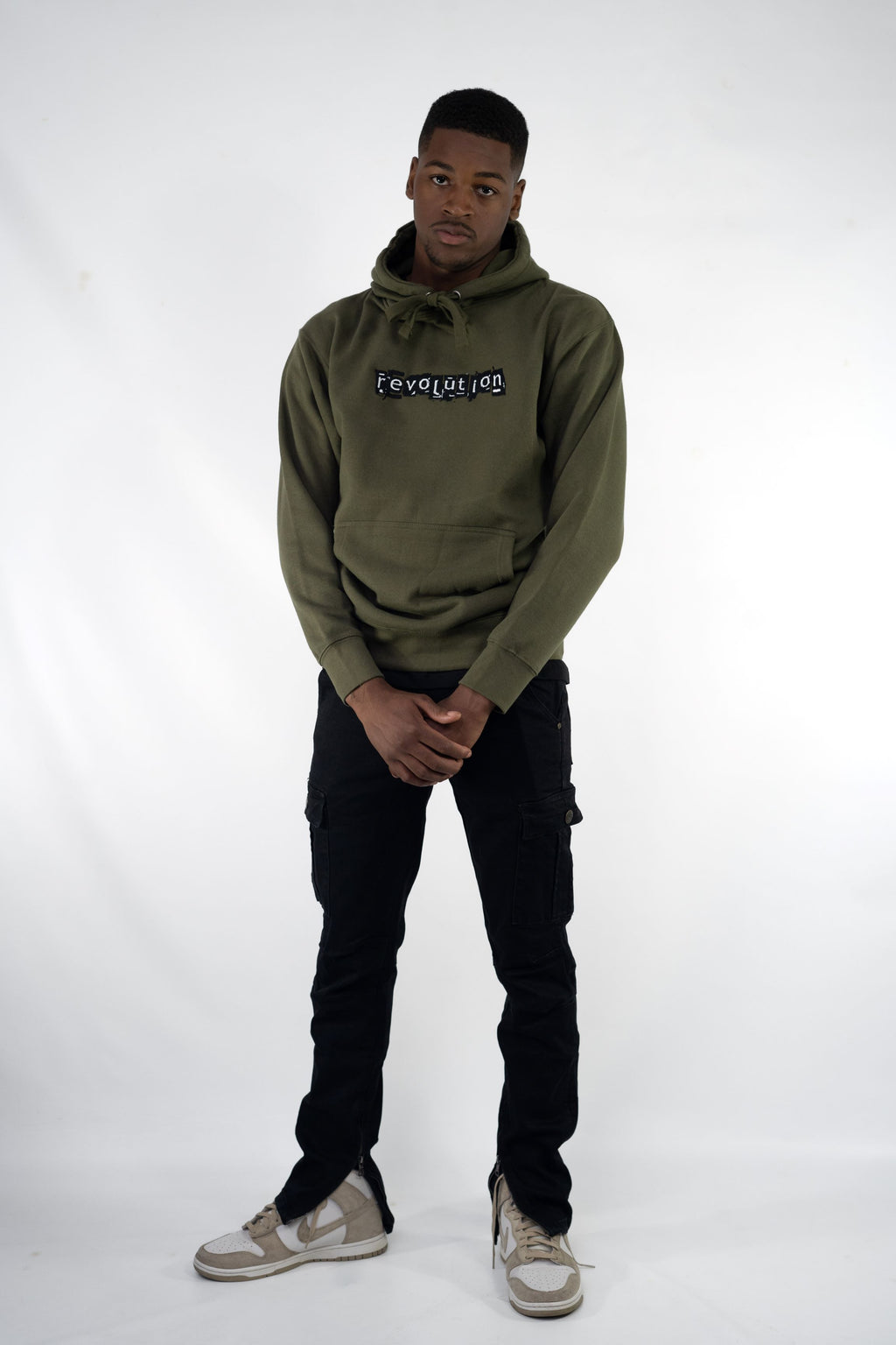 Definition Distress Hoodie - Army Green