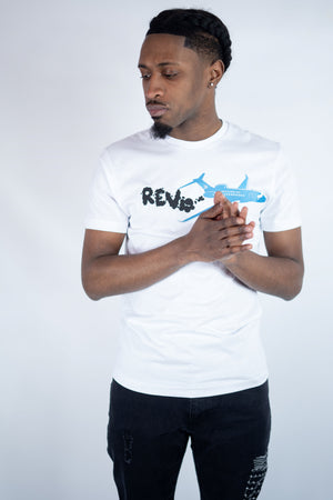 Flight Tee - Blue/White