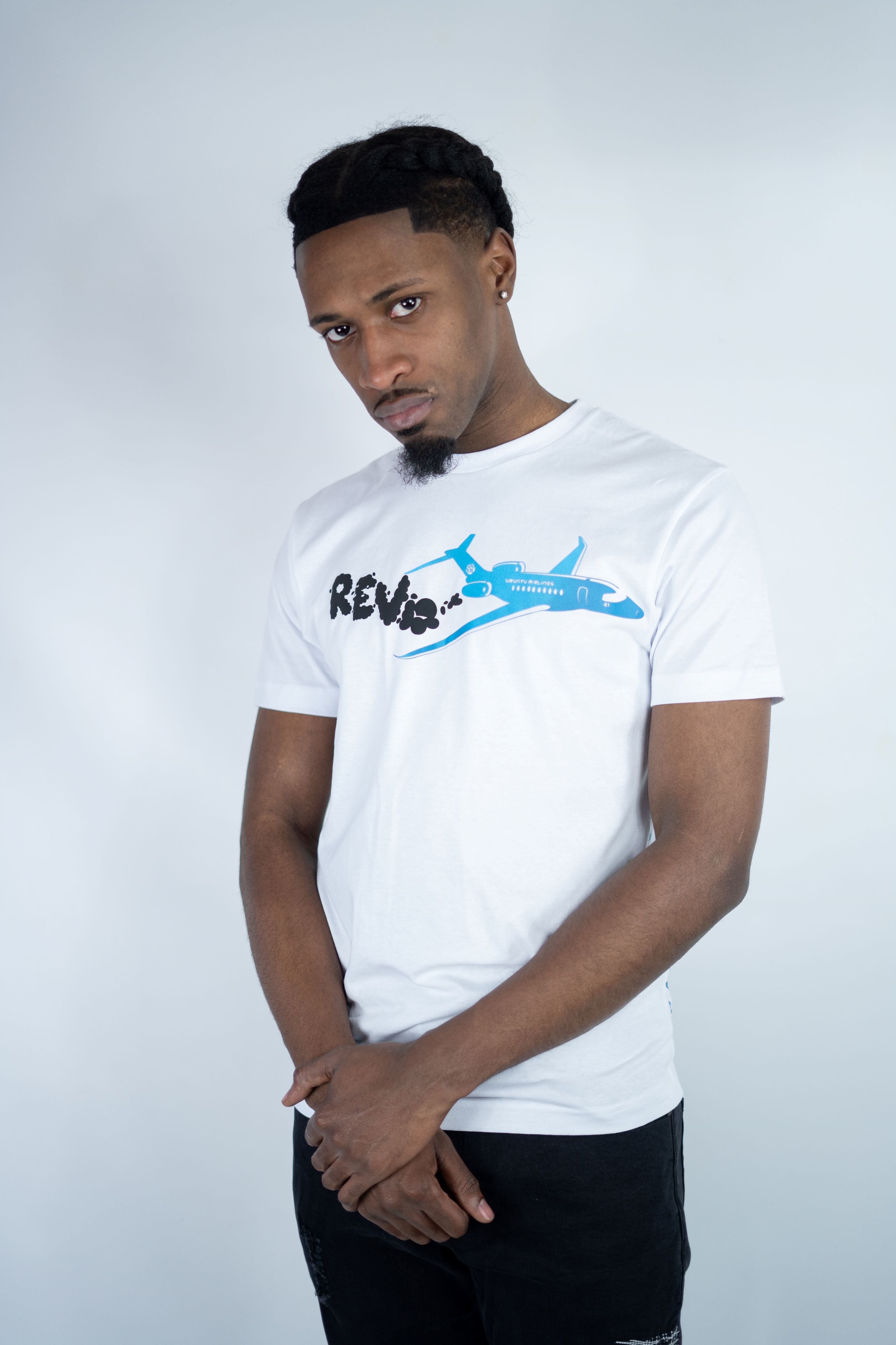 Flight Tee - Blue/White