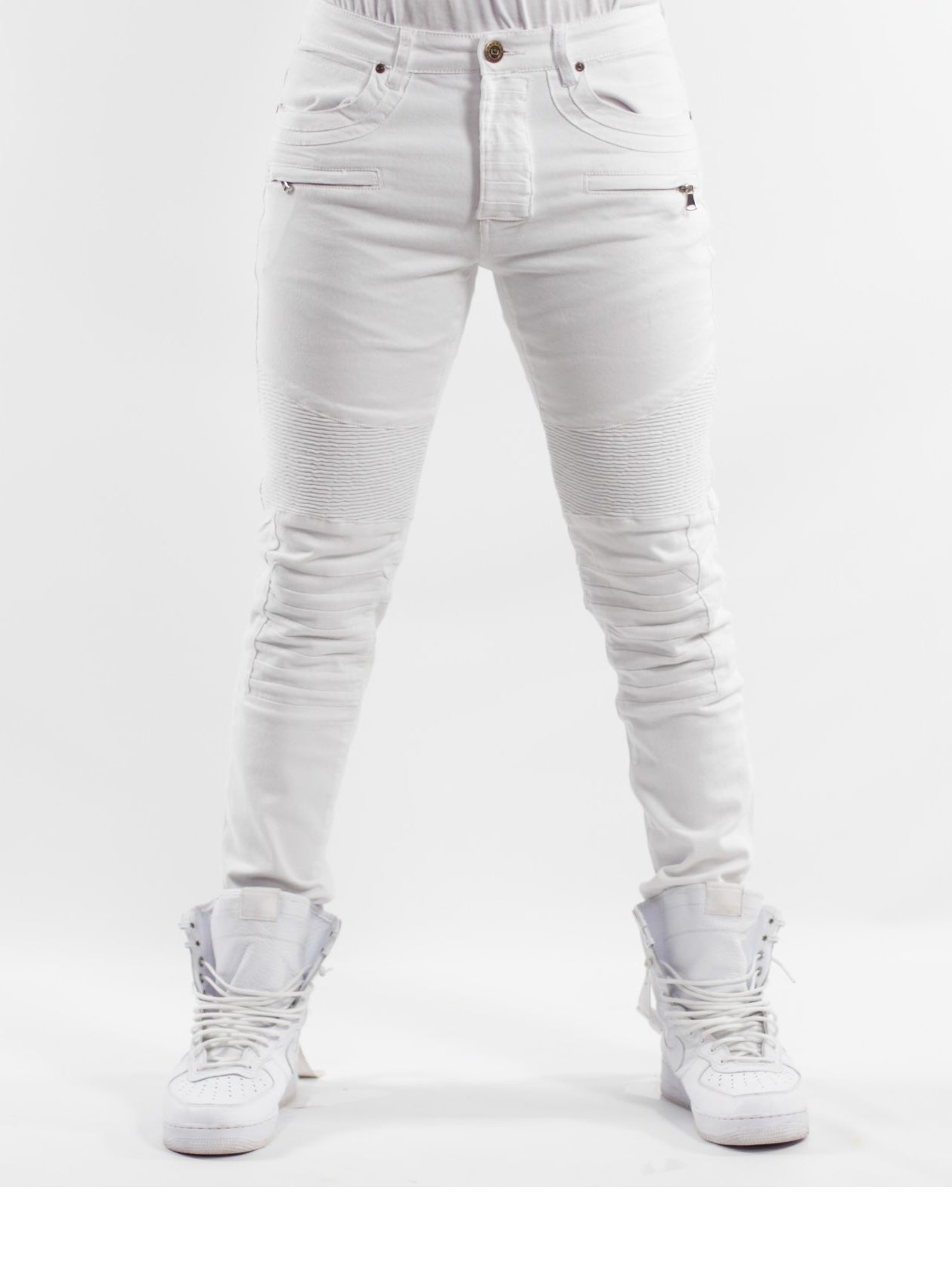 Ribbed Denim Jeans (White) – Ubuntu Revolution